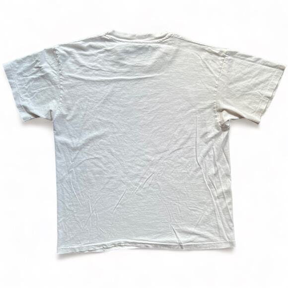 Vintage 90s Big Bugs Bunny Shirt Single Stitch Collegeware White L XL Carrot USA - Picture 3 of 13